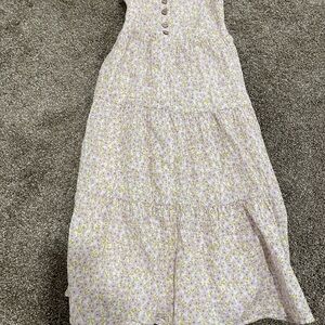 Forever 21 Lavender Floral Maxi Dress